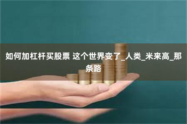 如何加杠杆买股票 这个世界变了_人类_米来高_那条路