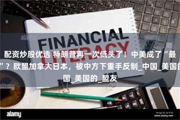 配资炒股优选 特朗普再一次低头了！中美成了“最大赢家”？欧盟加拿大日本，被中方下重手反制_中国_美国的_盟友